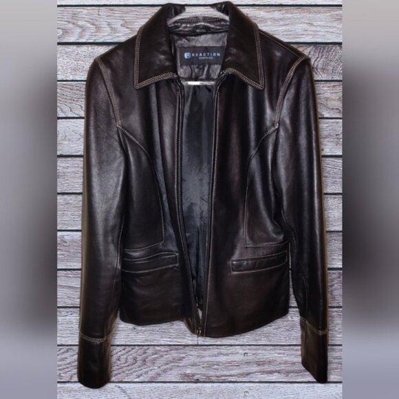 Black Kenneth Cole Leather Jacket. Soft as Butter! - Picture 2 of 9